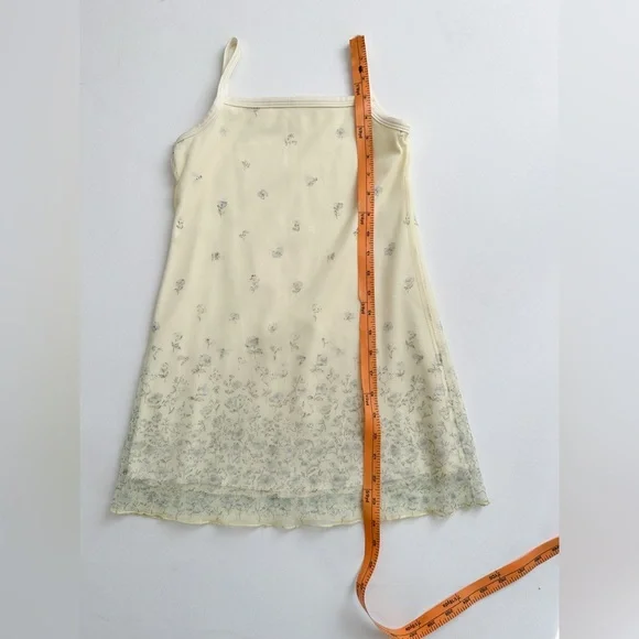 Girls Summer Soft Yellow Floral Dress-Spaghetti Straps-Size 3t?See Measurements - Picture 4 of 6